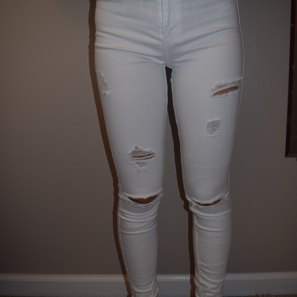 Hollister Pants - Hollister white denim jeans
